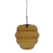 Hanglamp 45x48 cm MISTY glas bruin+mat zwart-Hanglampen-Light & Living