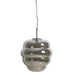 Hanglamp 45x48 cm MISTY rookglas+mat zwart-Hanglampen-Light & Living