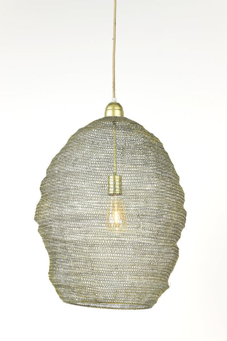 Hanglamp 45x60 cm NIKKI draad licht goud-Hanglampen-Light & Living