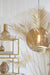 Hanglamp 48 cm MAGDALA glas bruin+goud-Hanglampen-Light & Living