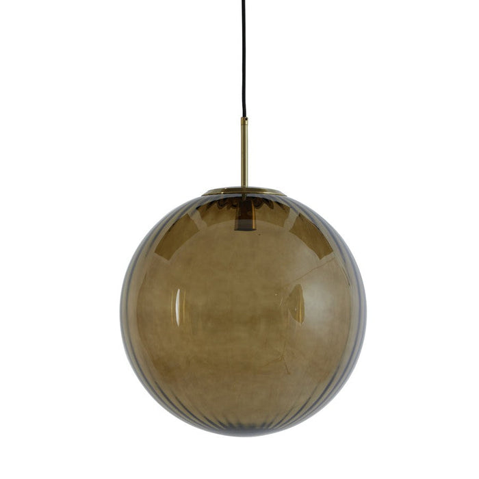 Hanglamp 48 cm MAGDALA glas bruin+goud-Hanglampen-Light & Living