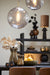 Hanglamp 48 cm MAGDALA glas lichtgrijs+goud-Hanglampen-Light & Living