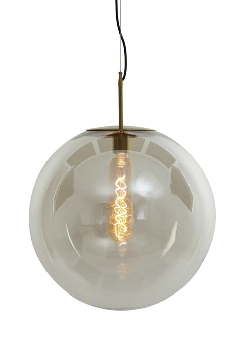 Hanglamp 48 cm MEDINA antiek brons+glas helder-Hanglampen-Light & Living