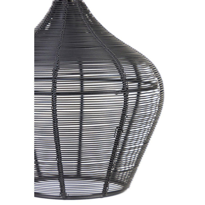 Hanglamp 5L 100x20x122 cm ALVARO mat zwart-Hanglampen-Light & Living