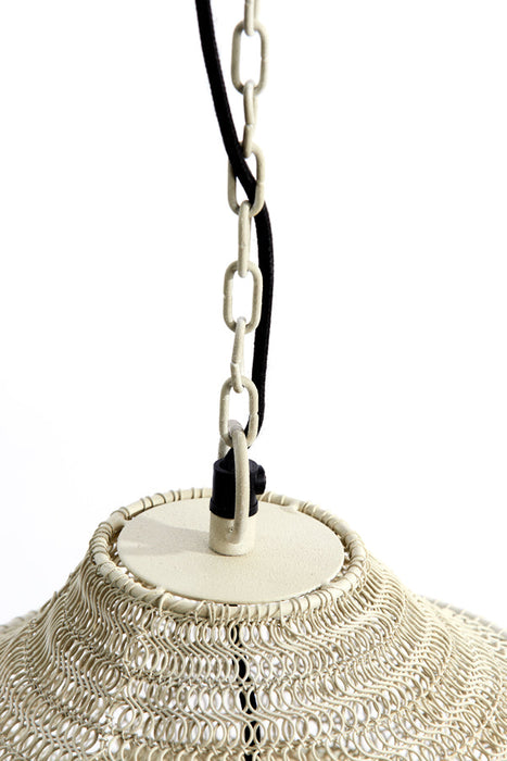 Hanglamp Ã˜31x55 cm NAKISHA licht grijs-Hanglampen-Light & Living