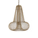PTMD Aluesi hanglamp van messingkleurig ijzer met een strak, opengewerkt metalen design van 55x55x65 cm.