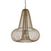 PTMD Aluesi hanglamp van messingkleurig ijzer met een opvallend open draadontwerp, 55x55x65 cm.