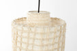 Hanglamp Arjun Wide Katoen Beige Ø25x30 cm E27-Tafellampen-Creating Home