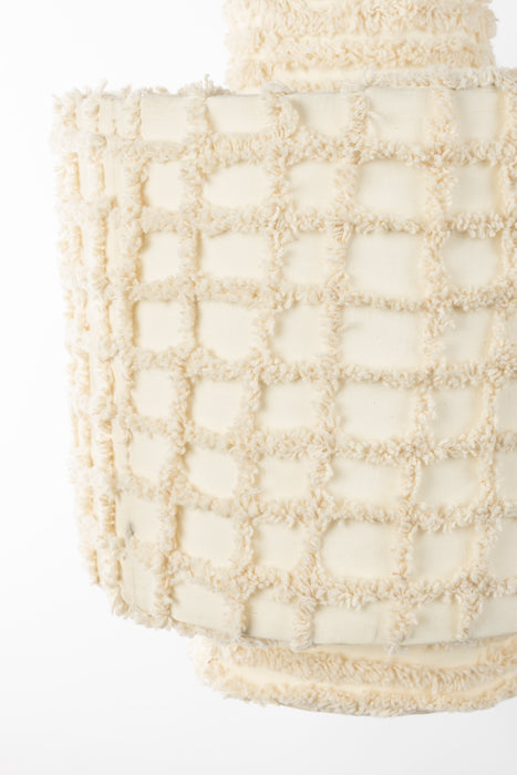 Hanglamp Arjun Wide Katoen Beige Ø25x30 cm E27-Tafellampen-Creating Home