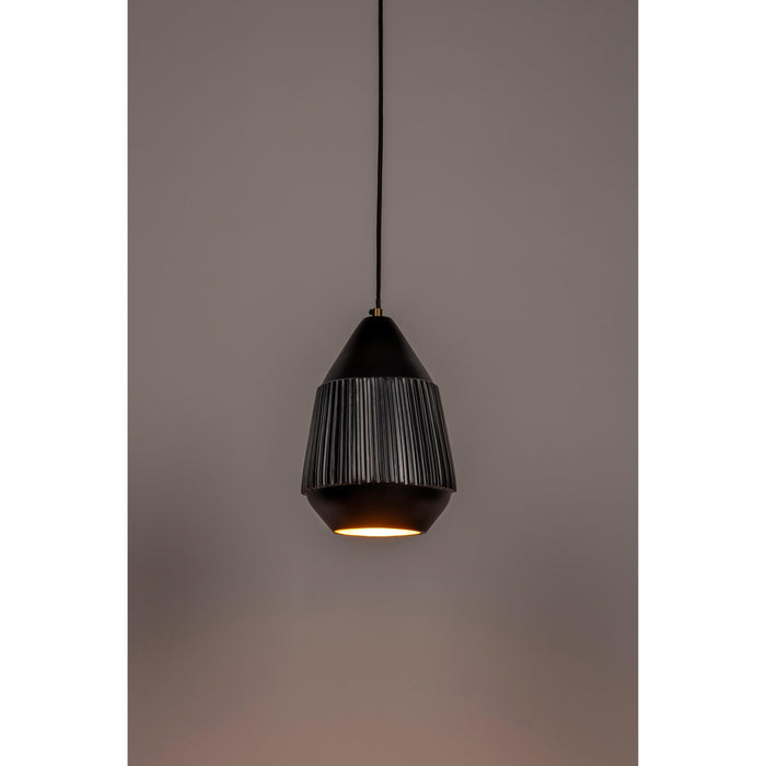 Hanglamp Aysa Echte Aluminum Zwart 20x20x200 cm-Hanglampen-Creating Home