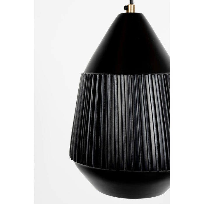 Hanglamp Aysa Echte Aluminum Zwart 20x20x200 cm-Hanglampen-Creating Home