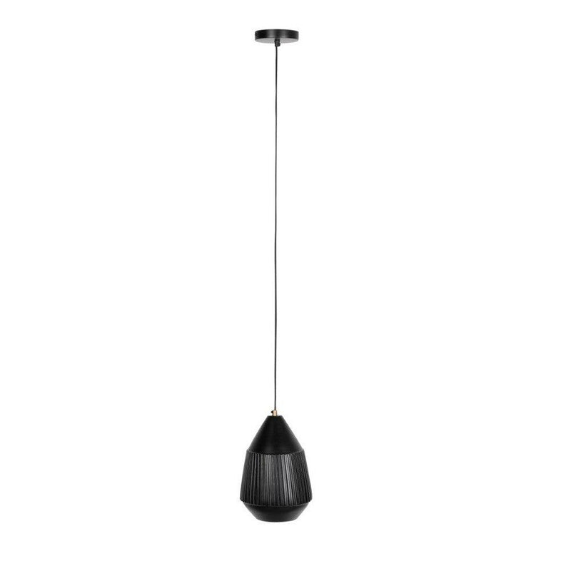 Hanglamp Aysa Echte Aluminum Zwart 20x20x200 cm-Hanglampen-Creating Home