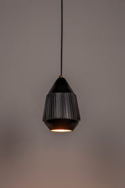Hanglamp Aysa Echte Aluminum Zwart 20x20x200 cm-Hanglampen-Creating Home