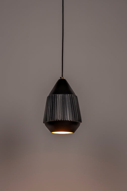 Hanglamp Aysa Echte Aluminum Zwart 20x20x200 cm-Hanglampen-Creating Home