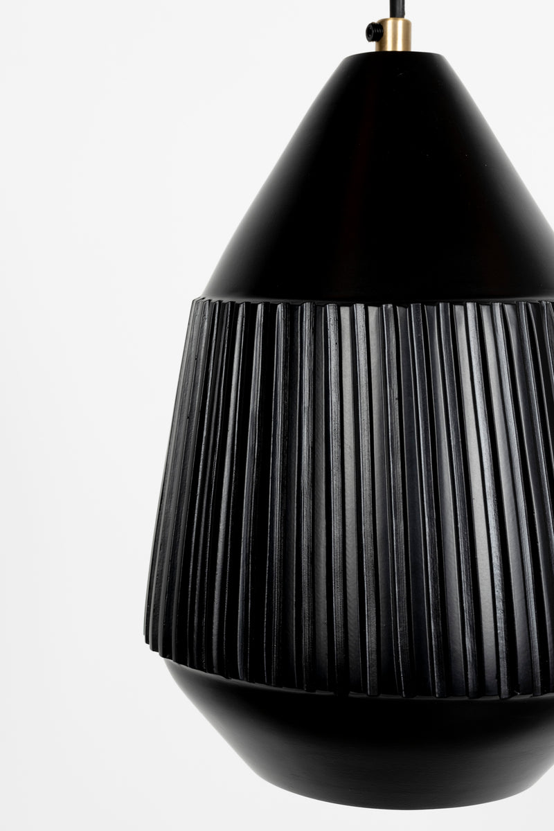 Hanglamp Aysa Echte Aluminum Zwart 20x20x200 cm-Hanglampen-Creating Home