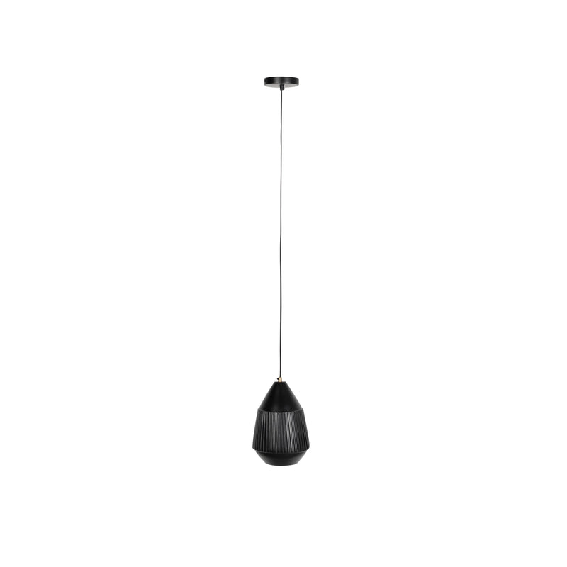 Hanglamp Aysa Echte Aluminum Zwart 20x20x200 cm-Hanglampen-Creating Home