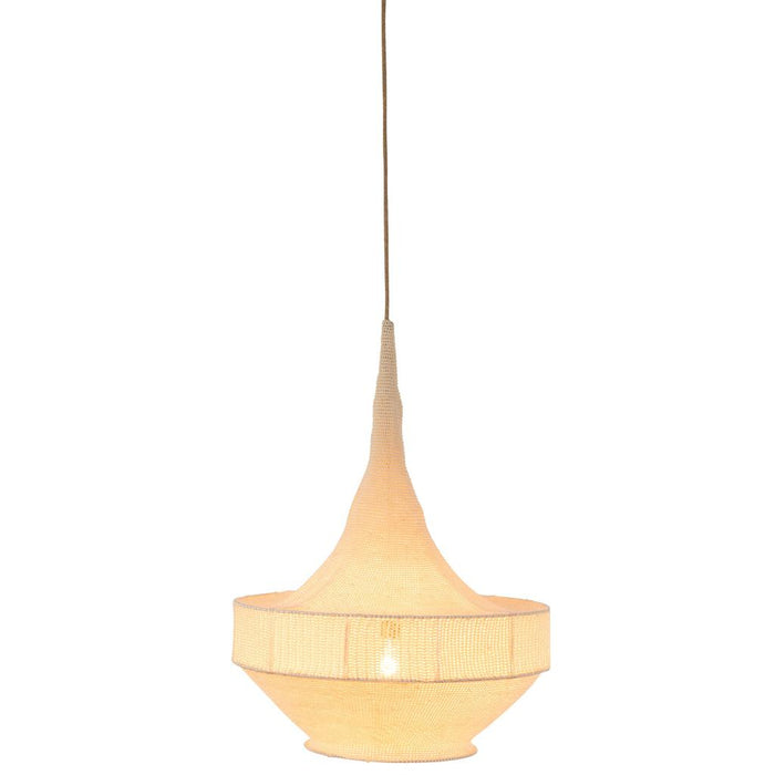 Hanglamp Beige Ijzer L 30 cm-Tafellampen-J-Line