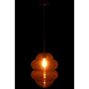 Hanglamp Bruin Glas 28 cm 28x28x160 cm-Hanglampen-J-Line