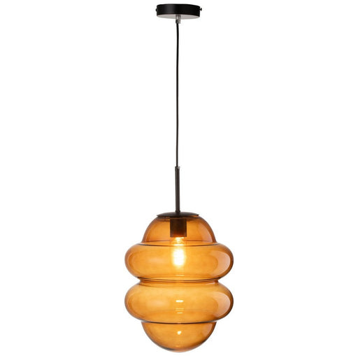 Hanglamp Bruin Glas 28 cm 28x28x160 cm-Hanglampen-J-Line