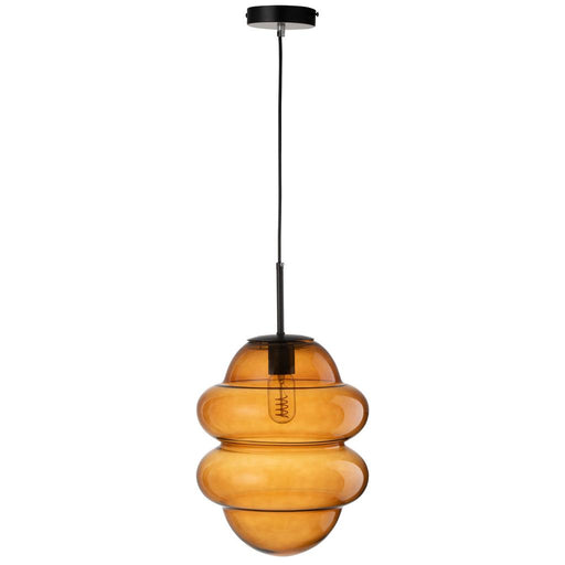 Hanglamp Bruin Glas 28 cm-Tafellampen-J-Line
