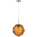 Hanglamp Bruin Glas 30 cm 30x30x34 cm-Hanglampen-J-Line