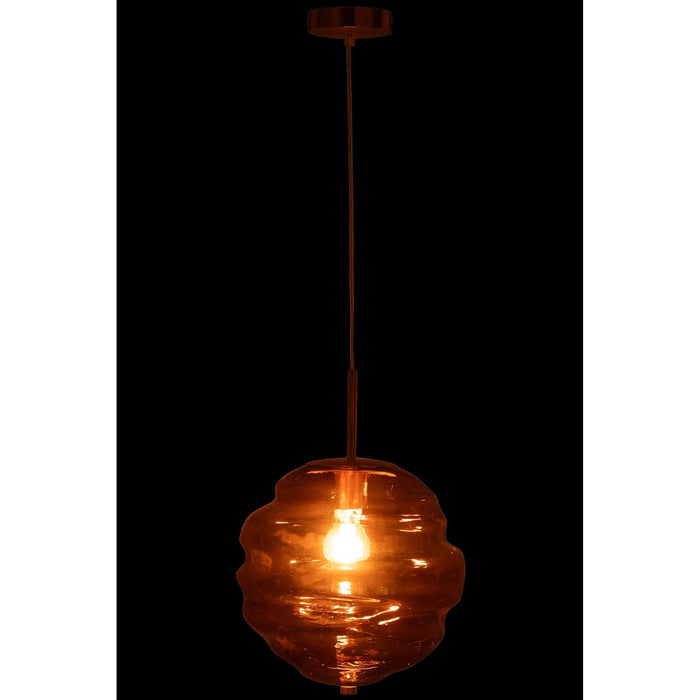 Hanglamp Bruin Glas 30 cm 30x30x34 cm-Hanglampen-J-Line