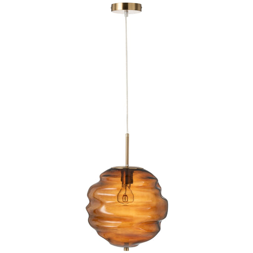 Hanglamp Bruin Glas 30 cm 30x30x34 cm-Hanglampen-J-Line
