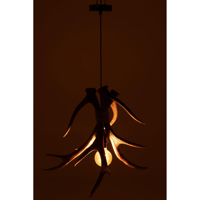 Hanglamp Bruin Polykunsthars L 45 cm 45x56x46 cm-Hanglampen-J-Line