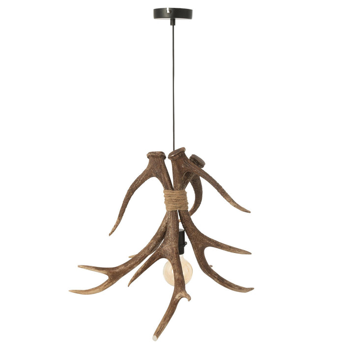 Hanglamp Bruin Polykunsthars L 45 cm-Tafellampen-J-Line