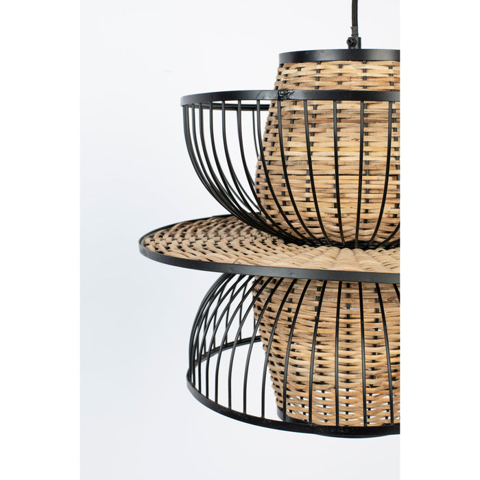 Hanglamp Carmen Er Metal Zwart 40x40x138 cm-Hanglampen-Creating Home