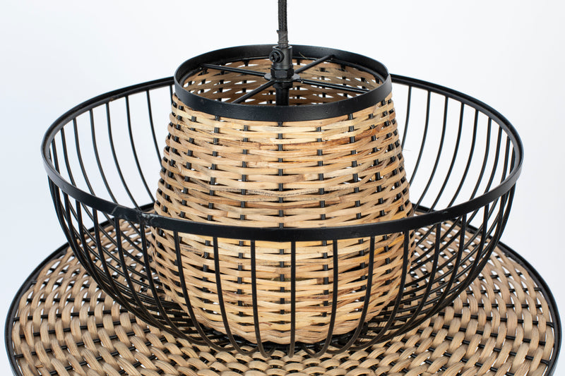 Hanglamp Carmen Er Metal Zwart 40x40x138 cm-Hanglampen-Creating Home