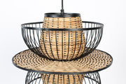 Hanglamp Carmen Er Metal Zwart 40x40x138 cm-Hanglampen-Creating Home