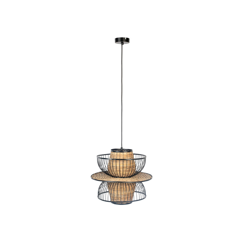 Hanglamp Carmen Er Metal Zwart 40x40x138 cm-Hanglampen-Creating Home