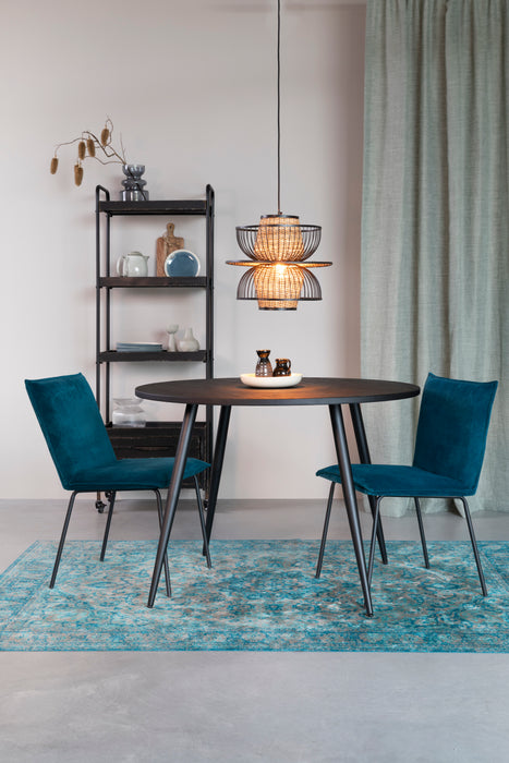 Hanglamp Carmen L Metaal Zwart Ø40x138 cm E27-Tafellampen-Creating Home