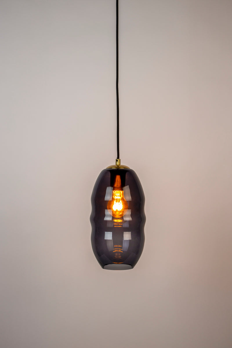 Hanglamp Charmante Bolvormige Glass Grijs 16.5x16.5x152 cm-Hanglampen-Creating Home
