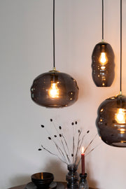 Hanglamp Charmante Bolvormige Glass Grijs 16.5x16.5x152 cm-Hanglampen-Creating Home