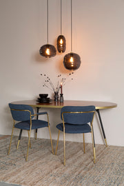 Hanglamp Charmante Bolvormige Glass Grijs 16.5x16.5x152 cm-Hanglampen-Creating Home