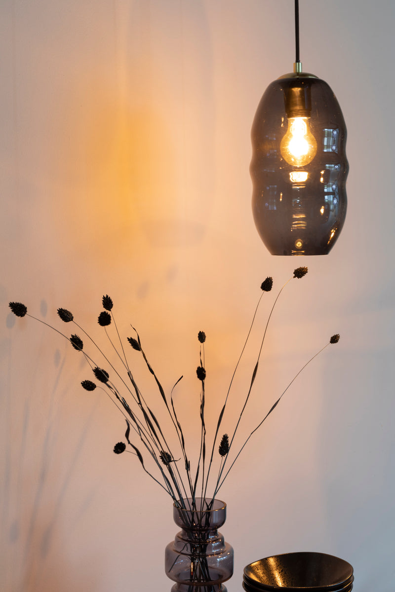 Hanglamp Charmante Bolvormige Glass Grijs 16.5x16.5x152 cm-Hanglampen-Creating Home