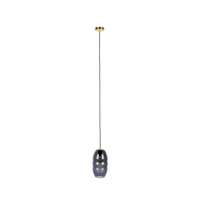 Hanglamp Lauren S Glas Grijs Ø16.5x152 cm E27-Tafellampen-Creating Home