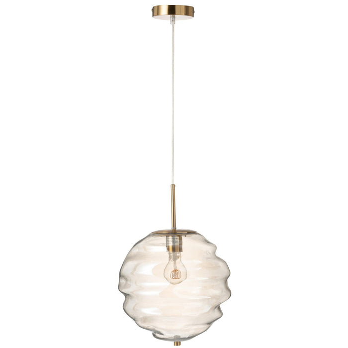 Hanglamp Cognac Glas 30 cm 30x30x34 cm-Hanglampen-J-Line