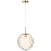 Hanglamp Cognac Glas 30 cm 30x30x34 cm-Hanglampen-J-Line