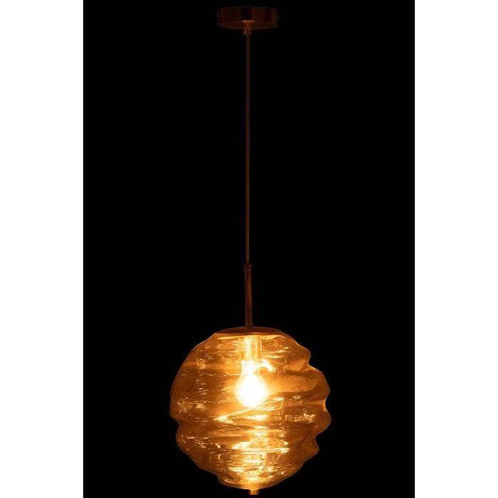 Hanglamp Cognac Glas 30 cm-Hanglampen-J-Line