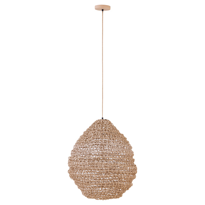 Hanglamp Dayo Papieren Touw Beige Gesloten-Hanglampen-PTMD