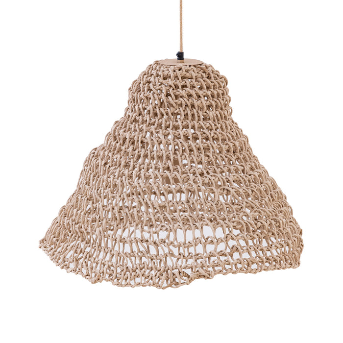 Hanglamp Dayo Papieren Touw Beige Rond-Hanglampen-PTMD