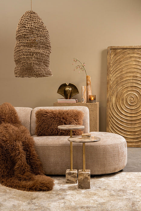 Hanglamp Dayo Papieren Touw Beige Rond-Hanglampen-PTMD