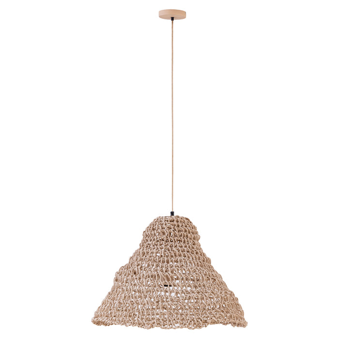 Hanglamp Dayo Papieren Touw Beige Rond-Hanglampen-PTMD