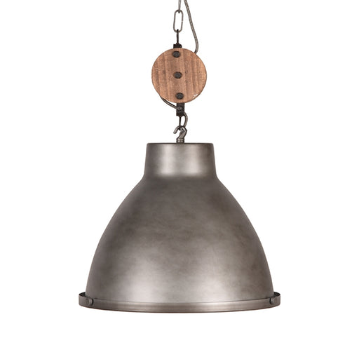 Hanglamp Dock Robuuste Metaal Burned Steel 42x42x37 cm-Hanglampen-LABEL51