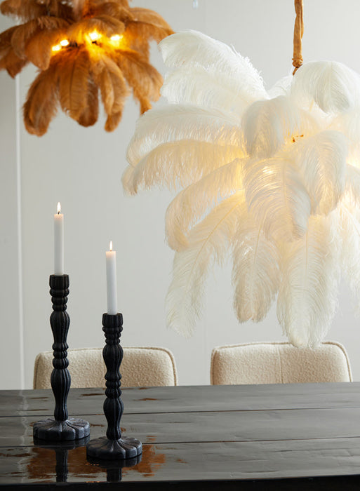 Hanglamp E14 80 cm FEATHER goud+wit-Hanglampen-Light & Living