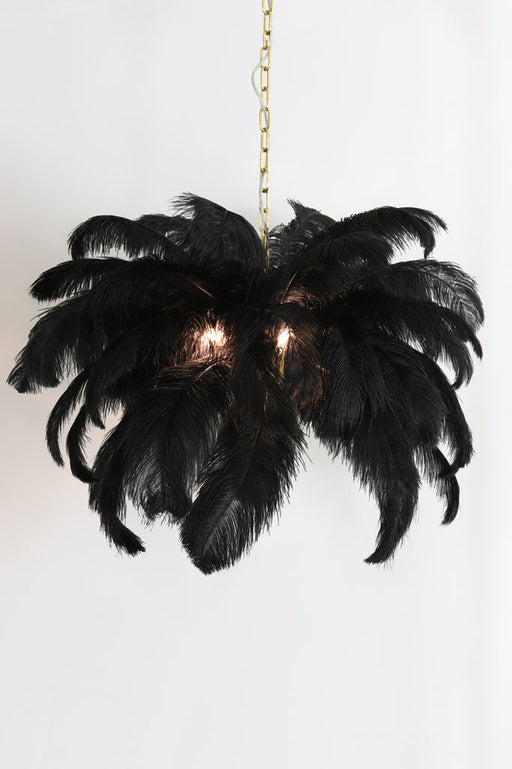 Hanglamp Feather - Zwart - Ã˜80cm-Hanglampen-Light & Living