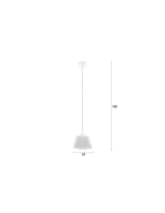 Hanglamp Geef Je Polyester Blauw 26x26x20 cm-Hanglampen-Creating Home